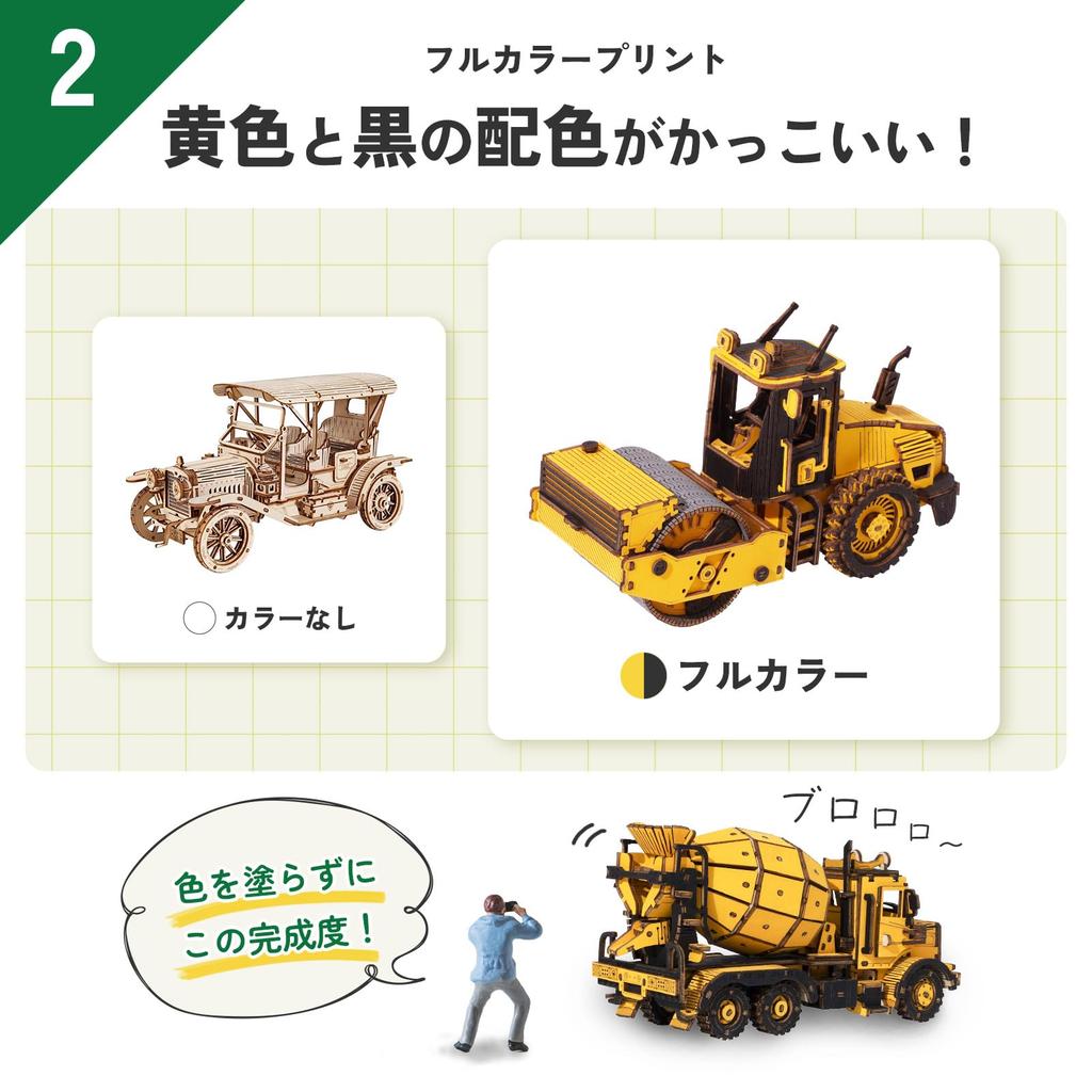 Tsukurundesu® 3D Wooden Puzzle - Working Vehicles Series (Forklift) with Japanese Instructions