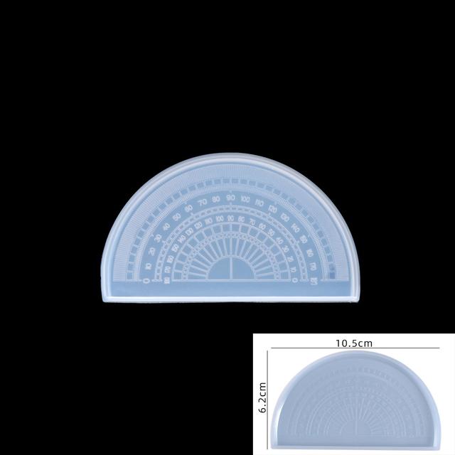 Expoxy Resin Silicone Mold Protractor Triangle Ruler Right Angle Ruler Resin Casting Molds For DIY Craft Stationery Making Tools