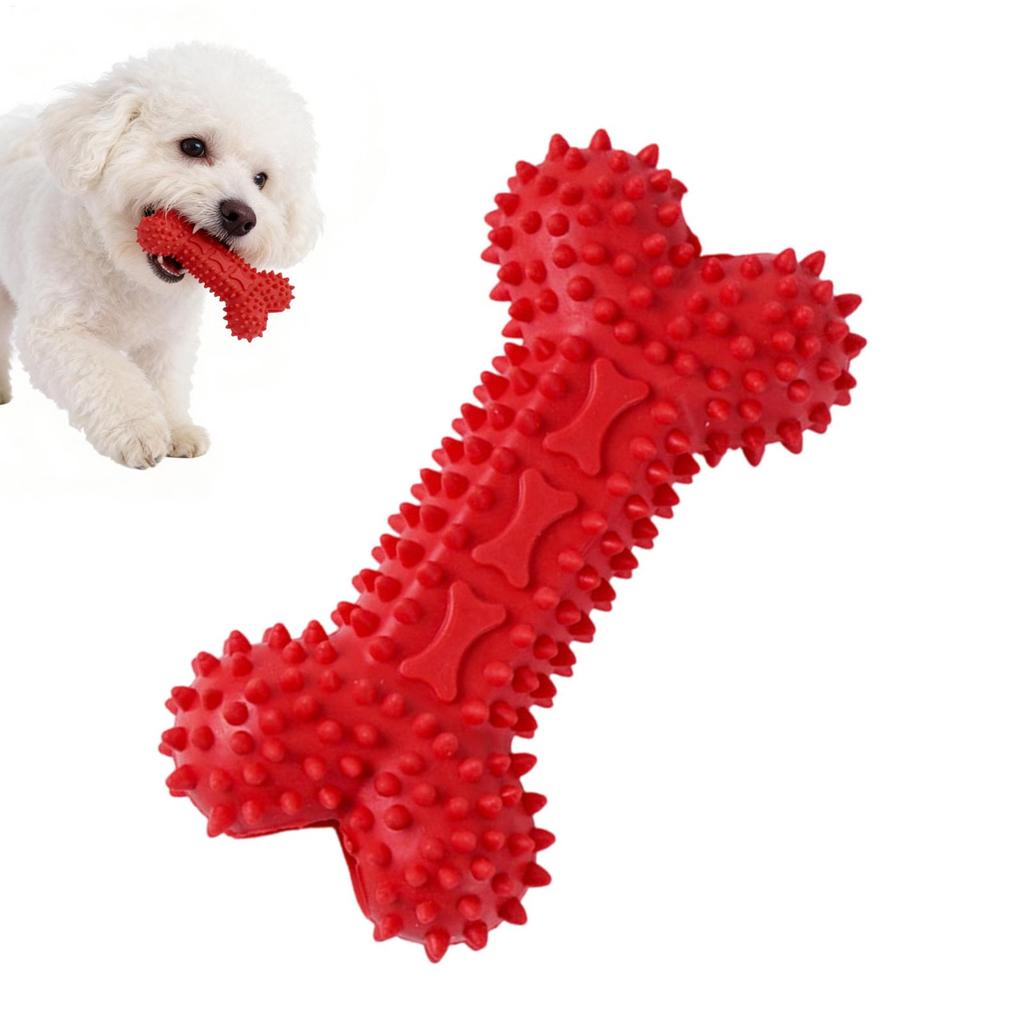 1PC Dog Chew Toys Bone Shaped Dog Chew Toys Teeth Cleaning Chew Toys Dog Rubber Toothbrush Stick Chew Toys For Training Toys