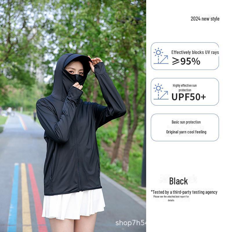 Qinlimei UPF50+ Hooded Sun Protection Ice Silk Jacket for Men & Women