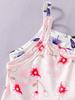 2-Piece Set: Girls' Casual/Preppy/Vacation Style Camisole Dress with All-Over Botanical Floral Print (Spring/Summer)
