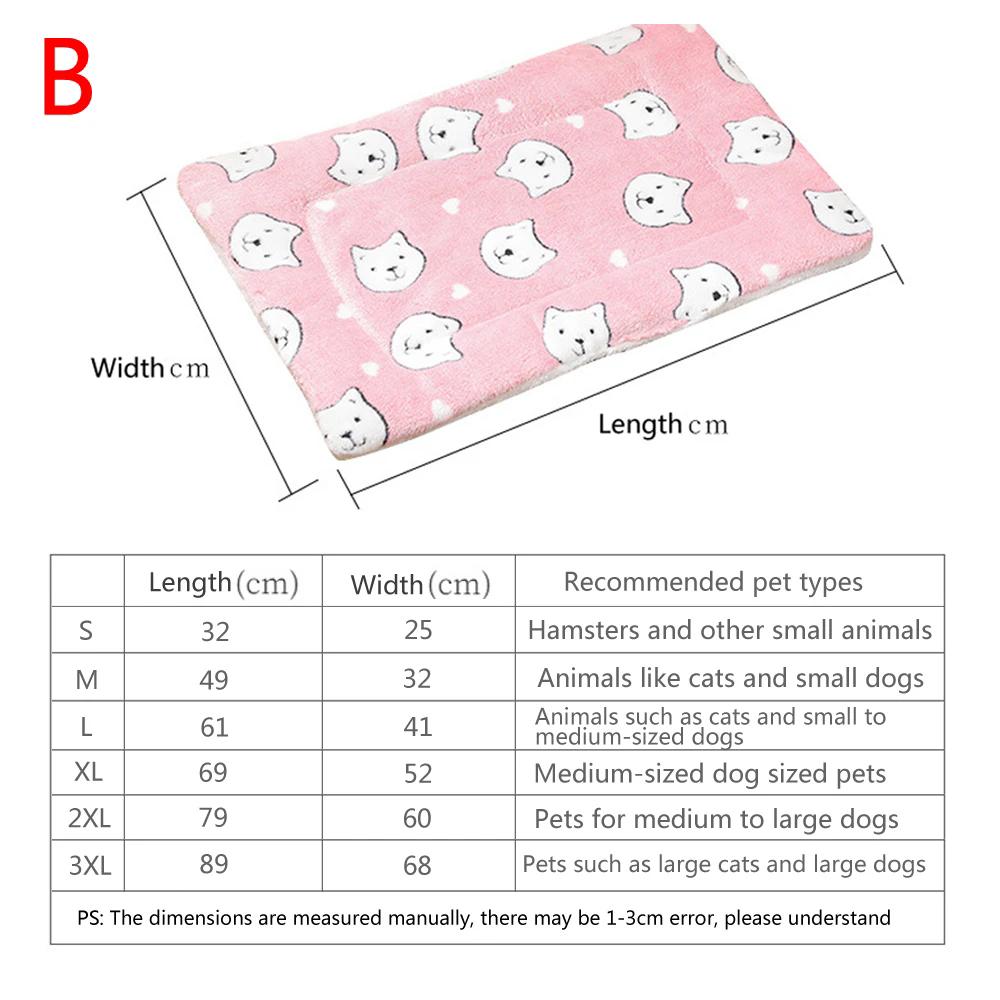 Flanell-Haustiermatte, Hundebett, Katzenbett, verdickte Schlafmatte, Hundedecke, Matte für Welpen, Kätzchen, Haustier-Hundebett für kleine große Hunde, Haustier-Teppich