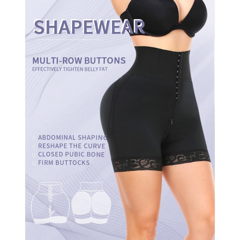 Plus Size Shaperwear Wide Waistband Zip Crotch Butt Lifting Tummy Control Pants