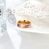 Bague Nacre Double Couche Luxe Léger Niche Bague Simple Bijoux Acier Titane Haute Rétention de Couleur pour Femmes