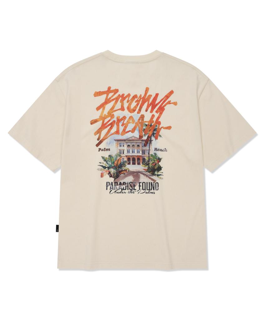 BROWNBREATH Tropical Crush Tag Tee - Oatmeal