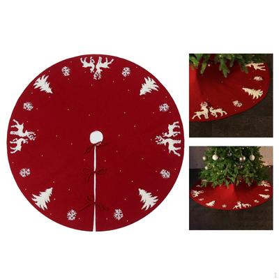 3D Knitted Tree Skirt, Floor Carpet Christmas Party Decorations Year Ornament Supplies
