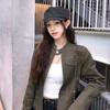Retro Flat Top Beret For Ladies With Adjustable Fit And Sun Protection In Polyester Fabric For Autumn Wear