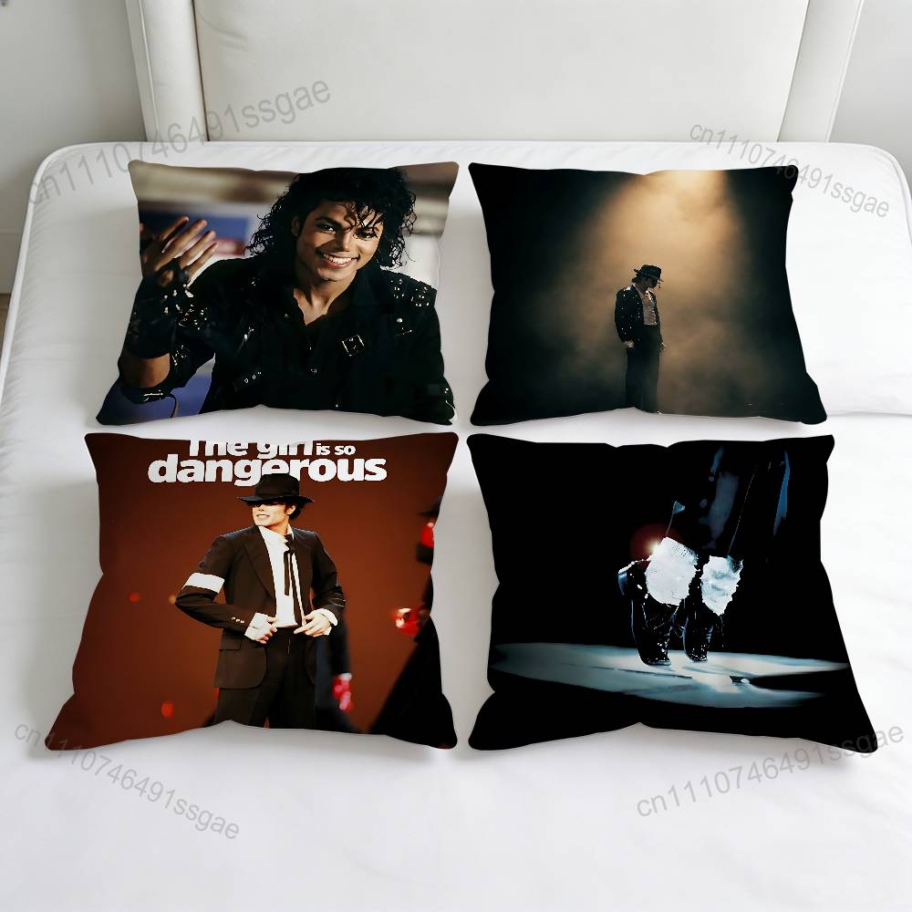 Superstar MMichael JJackson Fashion Square Pillow Case Durable Throw Pillow Cover for Sofa Couch Chair
