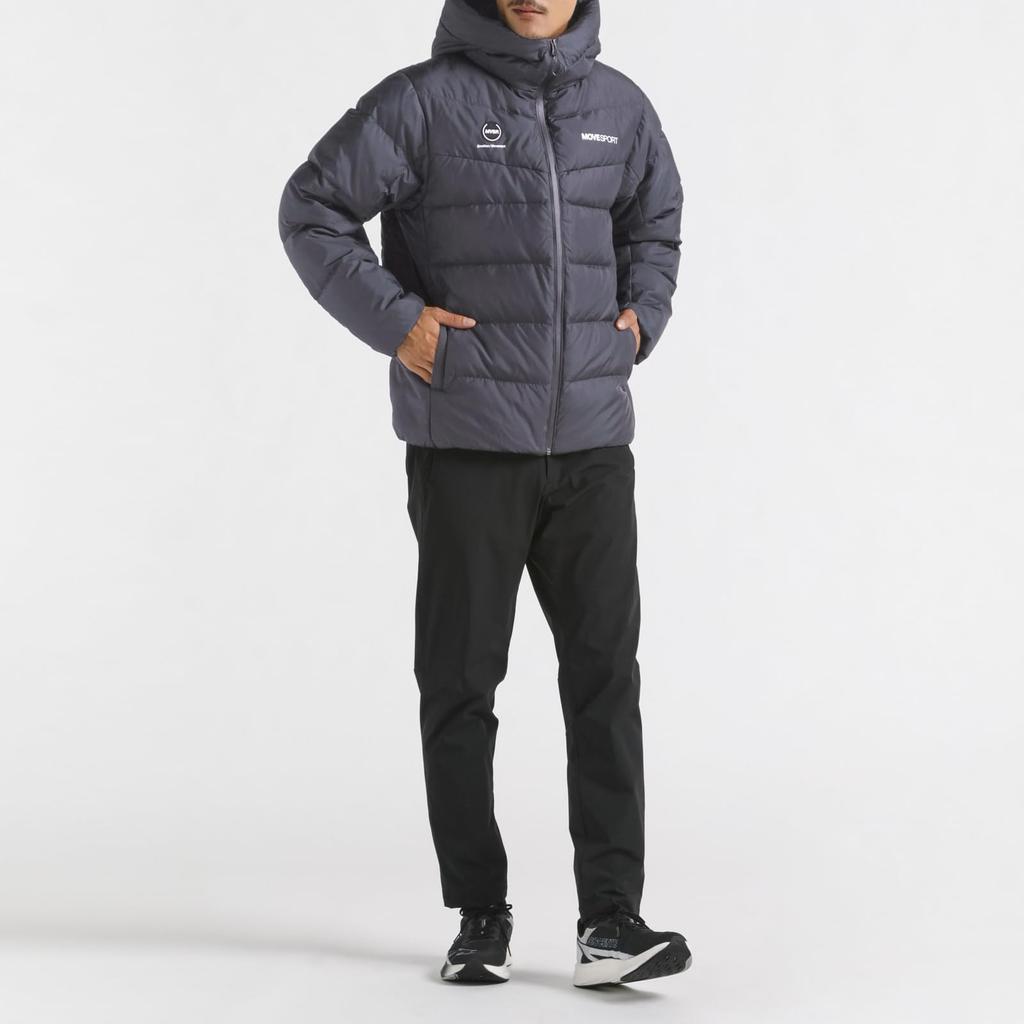 Move Sports Down Jacket by Waterproof Size L Descente, Lightweight, Cold-Resistant, Windproof, Water-Repellent, Zipper, Rainproof, BK00(ST4FDJ00M),