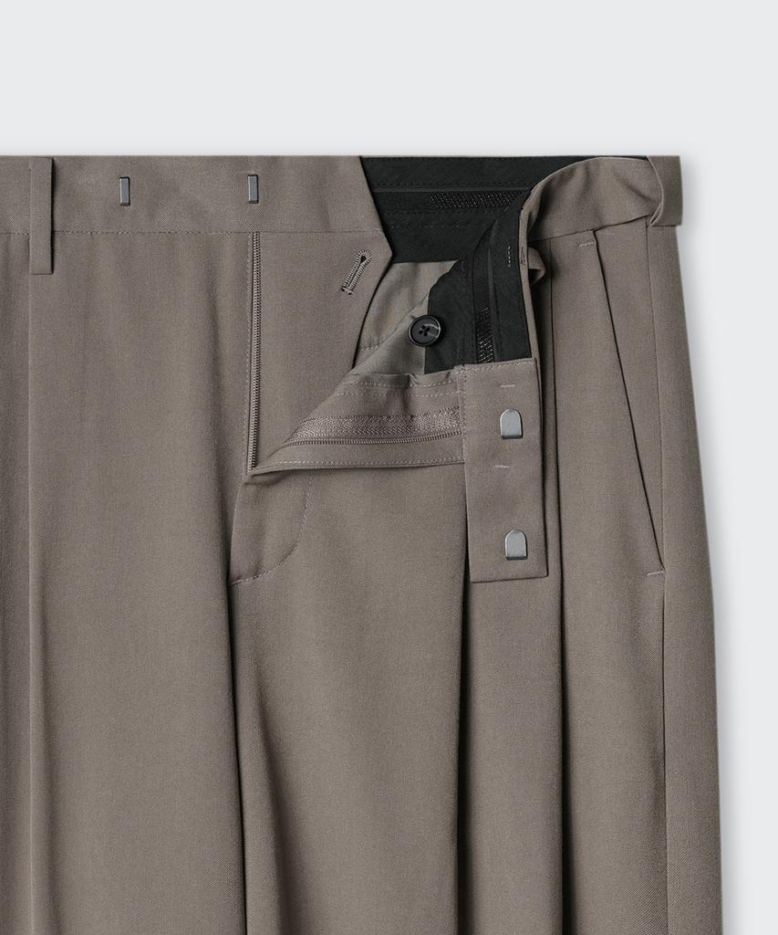 MUSINSA STANDARD Super Wide Hidden Banding Slacks [Dusty Beige]