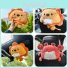 Car Tissue Box Holder With Lion Plush Toy Convenient Automotive Accessory Soft Material