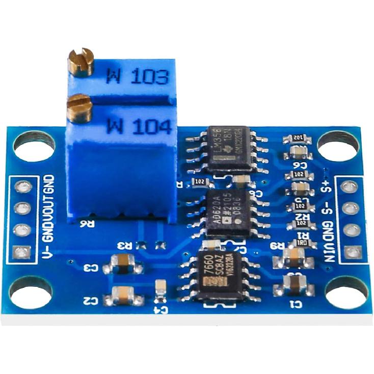 2pcs Voltage Amplifier Module AD620 Instrumentation Amplifier Module Signal Amplifier Module DC 3-12V High Precision