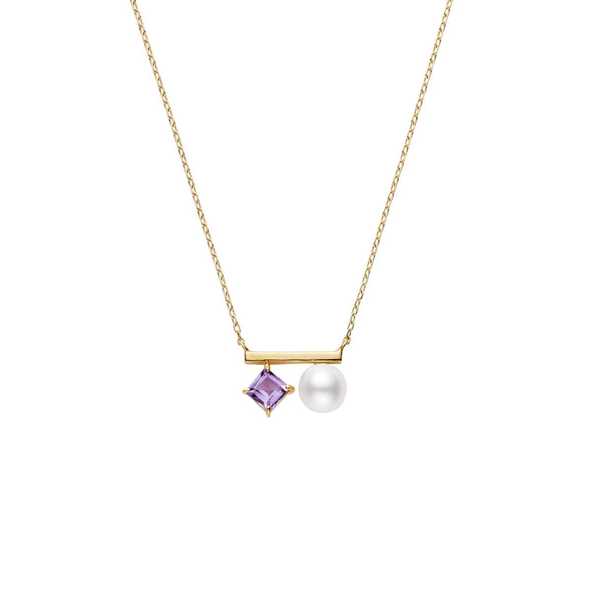 

Vendome Necklace K10 Yellow Gold Light Amethyst Freshwater Pearl GJVN050340AM [Official] [VIH Aoyama] фіолетовий