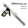 ZJ Aluminum Alloy 7" Triangle Woodworking Ruler - Inch/Metric 90° Right Angle Ruler