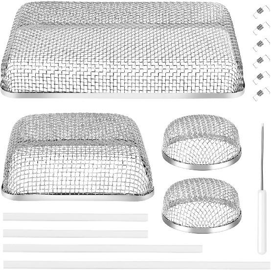 TONDA RV Furnace Vent Screen, Bug Screens Heater Vent Cover For Camper With Tallation Tool And Silicone Rubber, 4 Pack