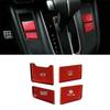 Aluminum Red 4X Gear Shift Button Sticker Trim For Honda CR-V CRV 2017-2022