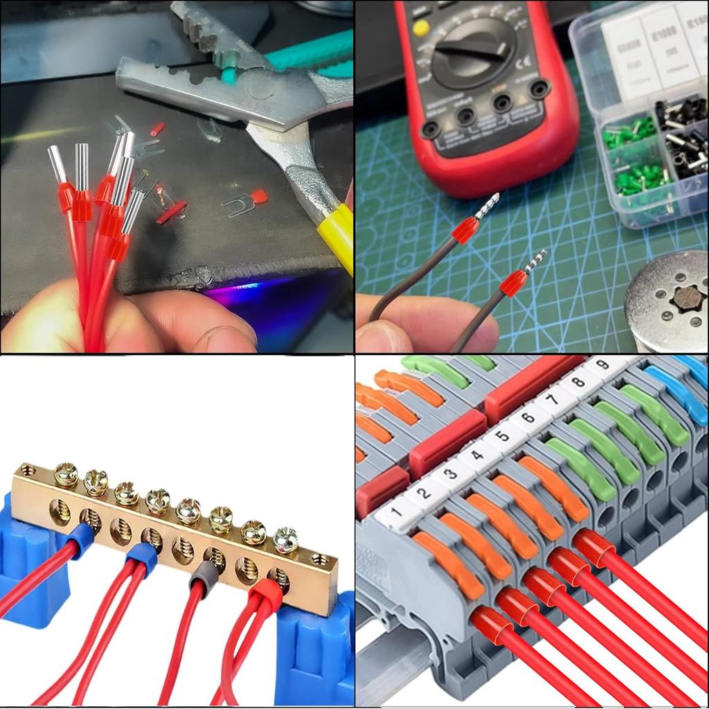 Elektrische Drahtendhülsen Isolierte Kabel-Pin-Endklemmen Kupfer Crimpklemmen Verbinder Einadrige Hülsen