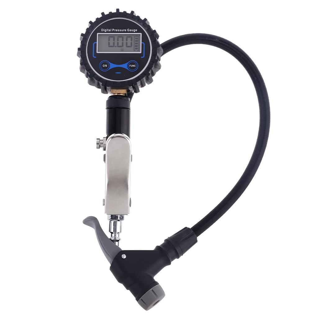 Practical Digital Tire Inflator with Hose Pressure Gauge Heavy Duty Quick Decrease Tire Pressure 0.5 Display Resolution
