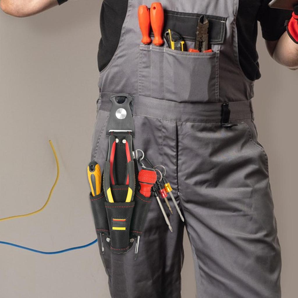 Work Tool Belt Sturdy Tool Pouch Electrician Belt Portable Multifunctional Waterproof Compact Organizer For Repair Maintenance