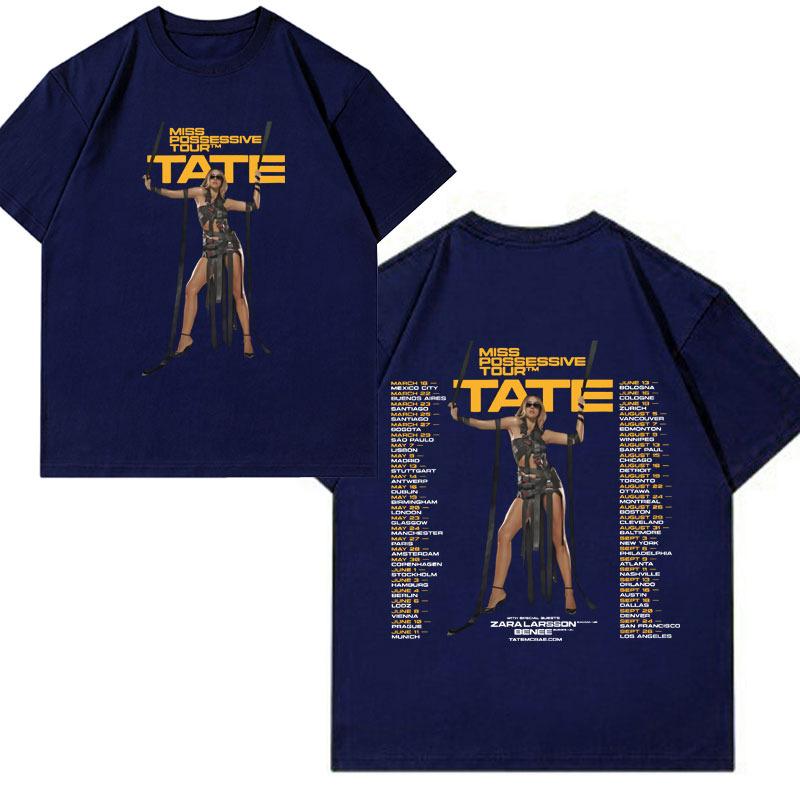 Dres Tate McRae 2025 Nová jaro-léto Pánské a dámské sportovní oblečení T8 McRae Fotbalový dres Tričko s V-výstřihem Y2k Oblečení