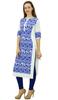 Phagun Women's Designer Straight Black Kurta 3 4 Sleeve Printed Casual