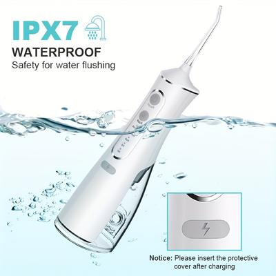 Portable Cordless Water Flosser 4 Cleaning Modes USB Rechargeable 1500mAh Lithium Battery Dental Flosser for Teeth Cleaning Oral Irrigator