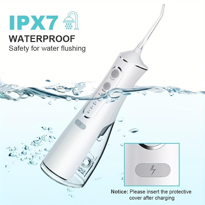 Portable Cordless Water Flosser 4 Cleaning Modes USB Rechargeable 1500mAh Lithium Battery Dental Flosser for Teeth Cleaning Oral Irrigator