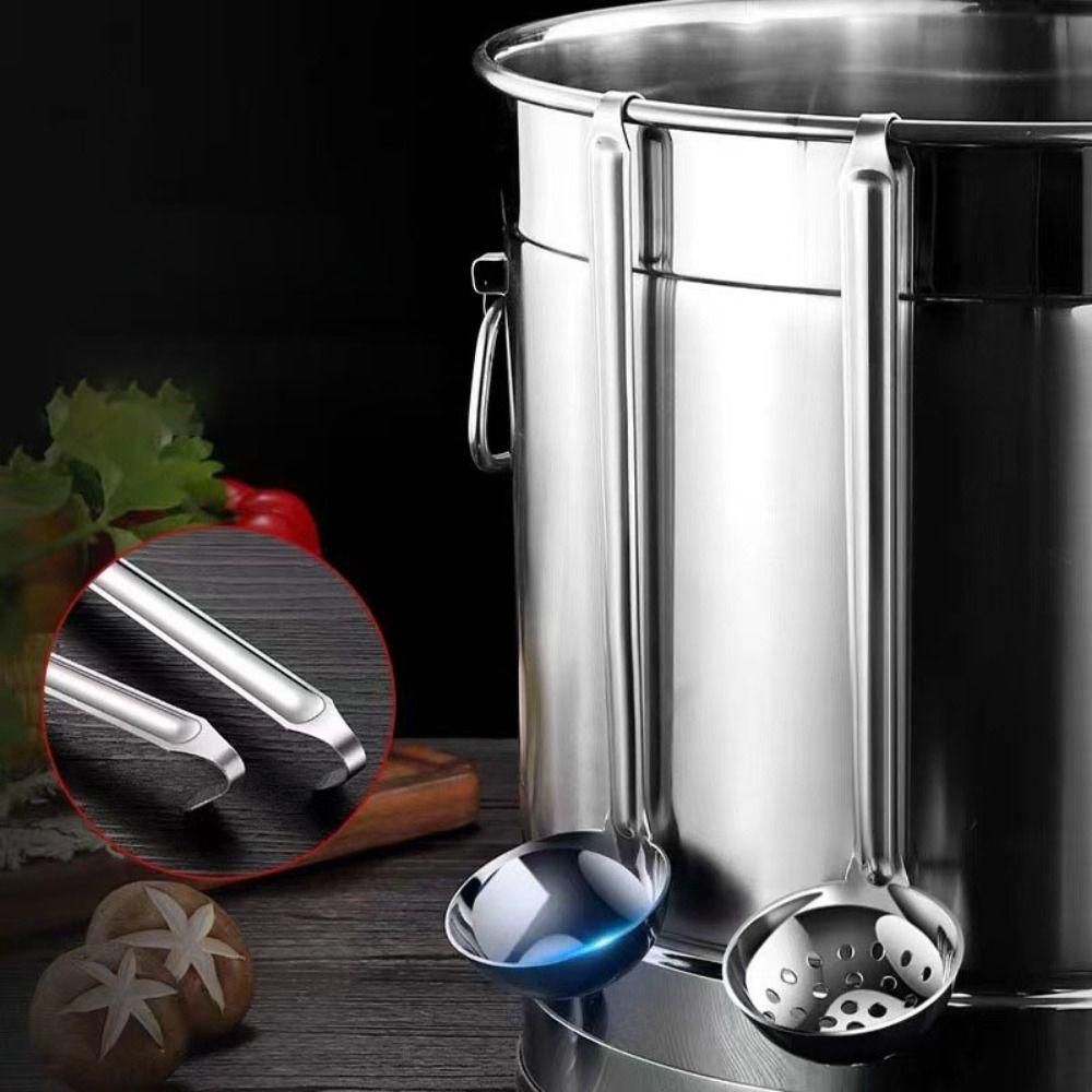 Rust-proof Soup Ladle Stainless Steel Slotted Spoon Practical Colander  Hotpot