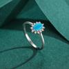 Classic Crown Female Ring Pure 925 Sterling Silver Natural Turquoise Elegant Fashion Rings for Women Christmas Jewelry