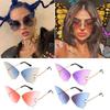 Christmas Decorations Fashion Eyewear Rimless Sunglasses Retro Sun Glasses Uv Protection Butterfly Sunglasses