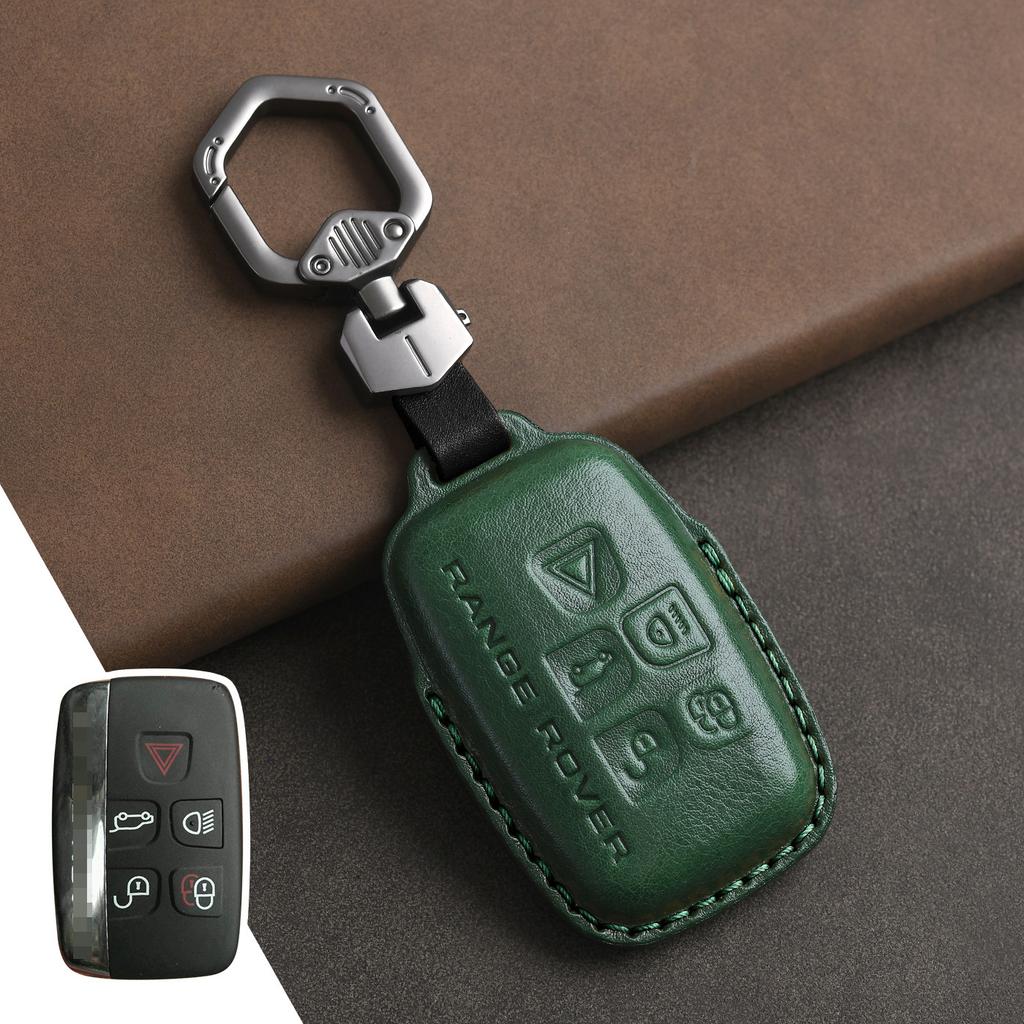 Funda para Llave de Coche, Adecuada para Land Rover, Funda para Llave de Coche New Range Rover Sport, Cuero Genuino, Primera Capa de Piel de Vaca