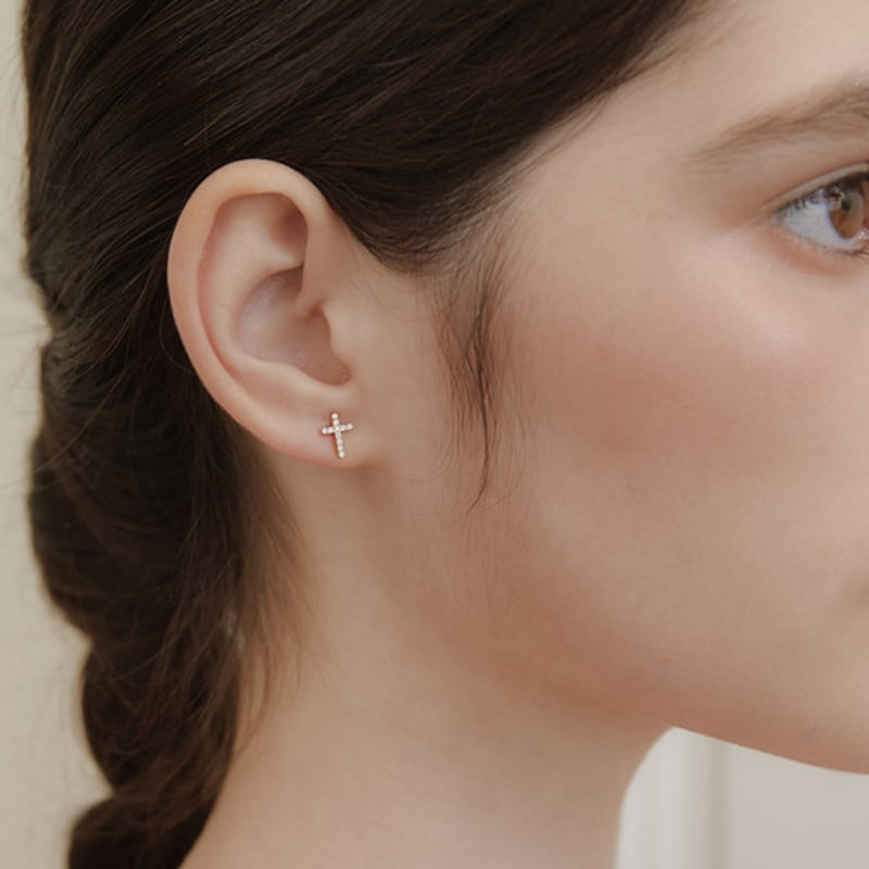 Tatiana (925 Silver) Holy Cross Earrings EC3128