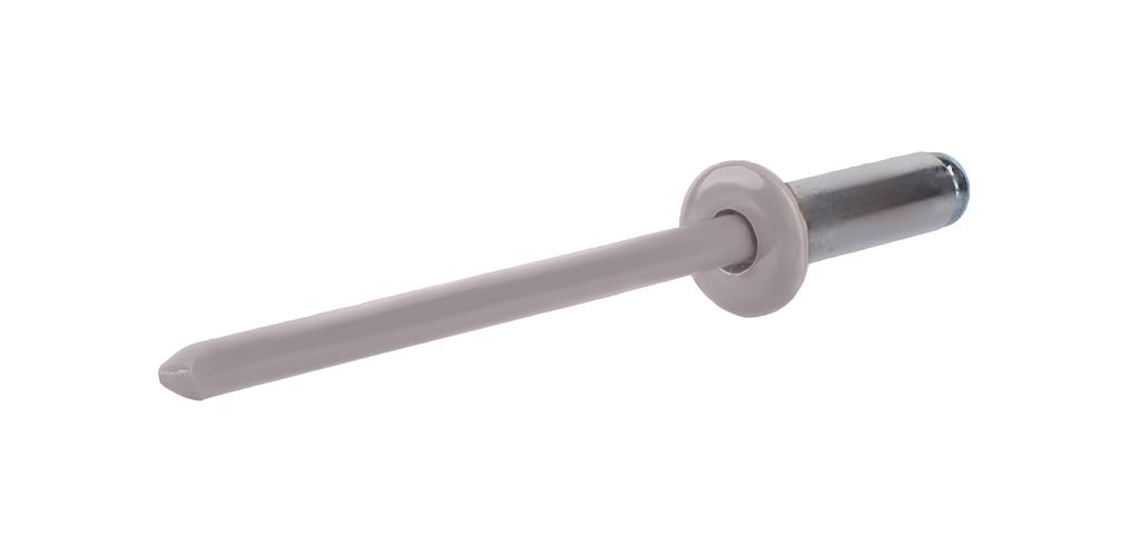 Aluminum open rivets 4x12mm RAL 9007