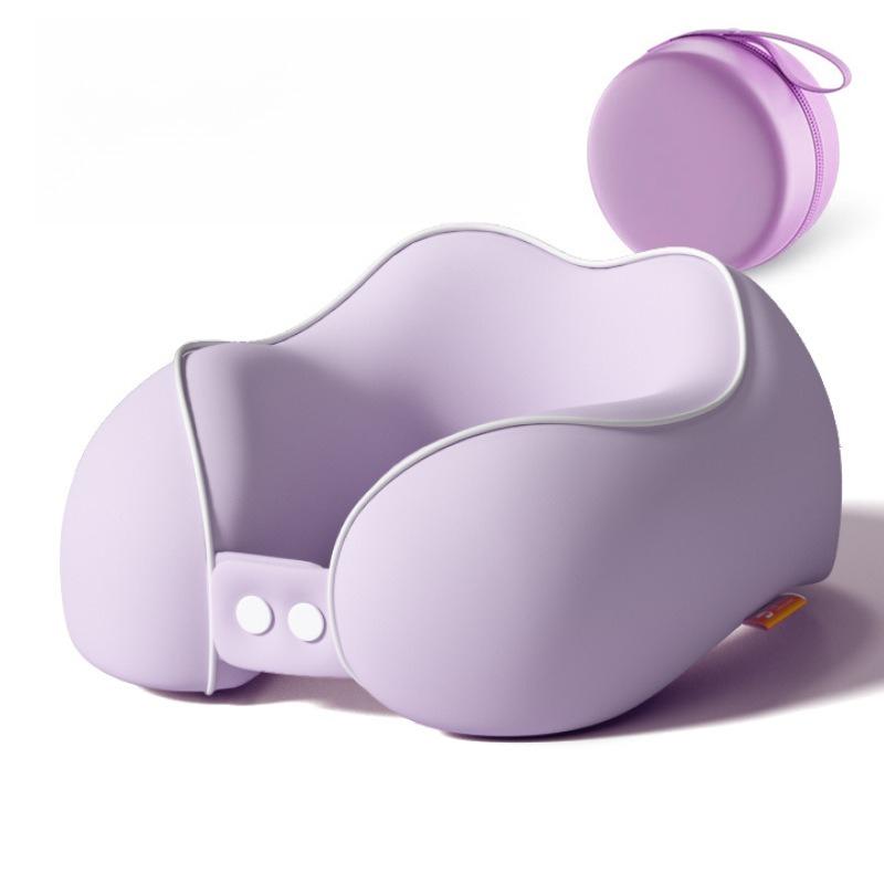 

U Shaped Memory Foam Neck Pillows Soft Travel Pillow Massage Neck Pillow Sleeping Airplane Pillow Cervical Healthcare Bedding фиолетовый