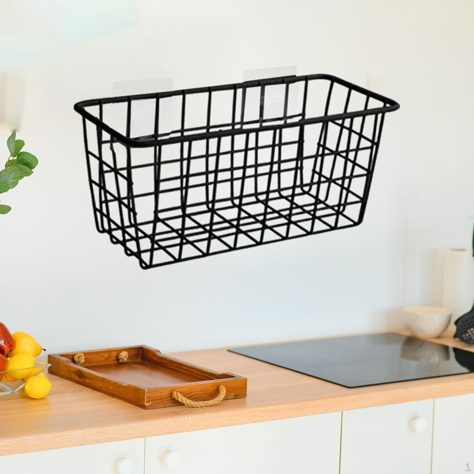 

Прочная металлическая подвесная корзина для организации кухни чёрный