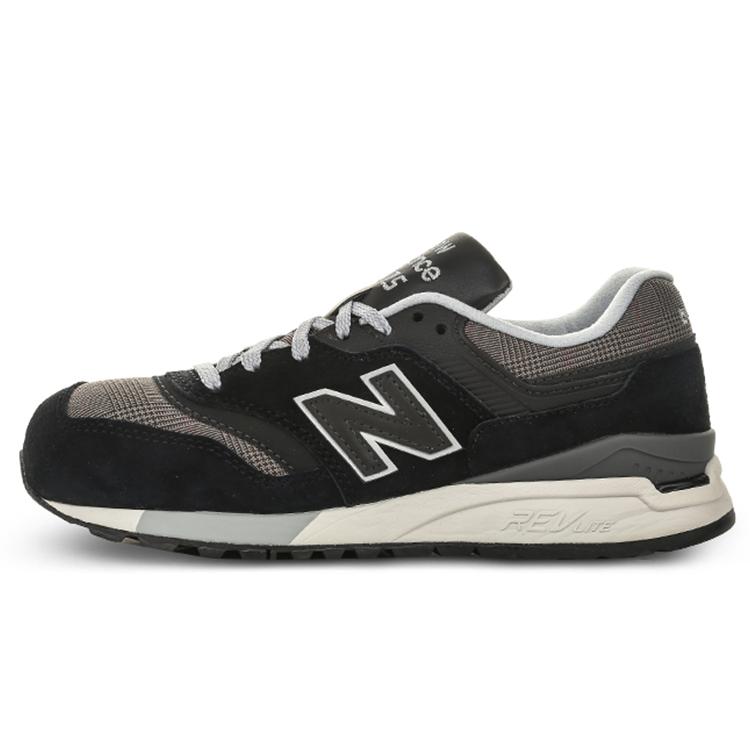 

New Balance NB 997 Retro Sports Textile, Artificial Leather, Pigskin Low top Running Shoes Women s Black Gray WL997HWB 36.5