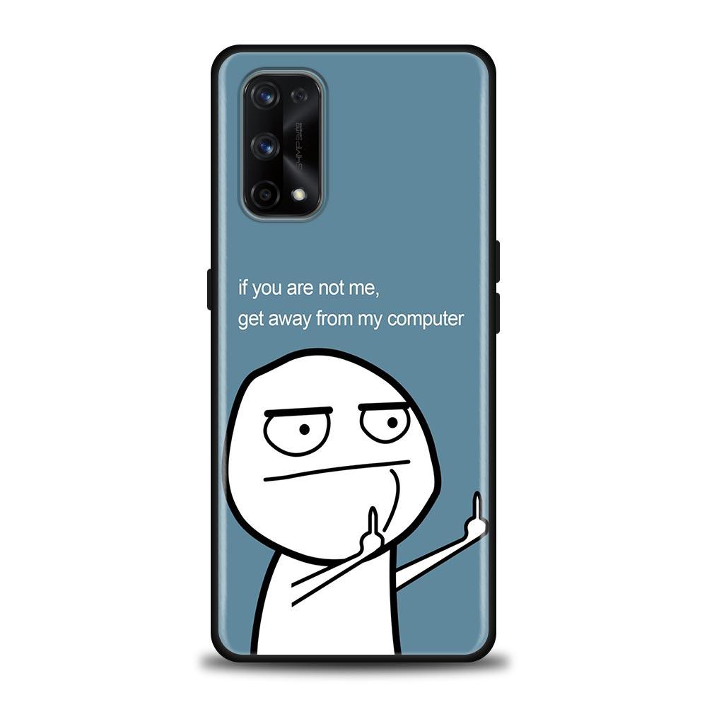 Funny Man Middle Finger Fucek Case For Realme C21Y C21 C25 C20 C15 C12 C11 GT Master Neo Neo2 5G Fundas Capa Silicone Soft Cases