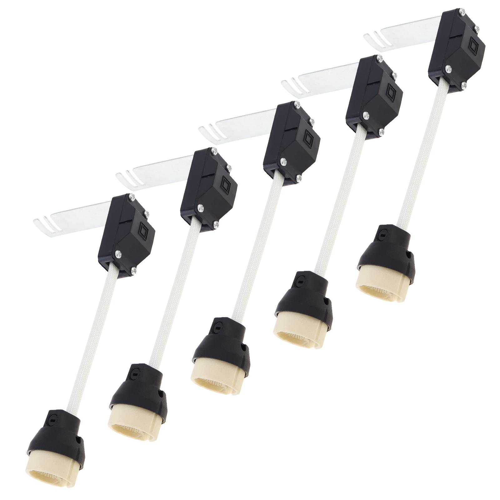 

5pcs GU10 Lamp Holder on Bracket Ceramic Lamp Bases Connector for LED Light Bulbs / Downlight with Terminal Box Socket Model 1