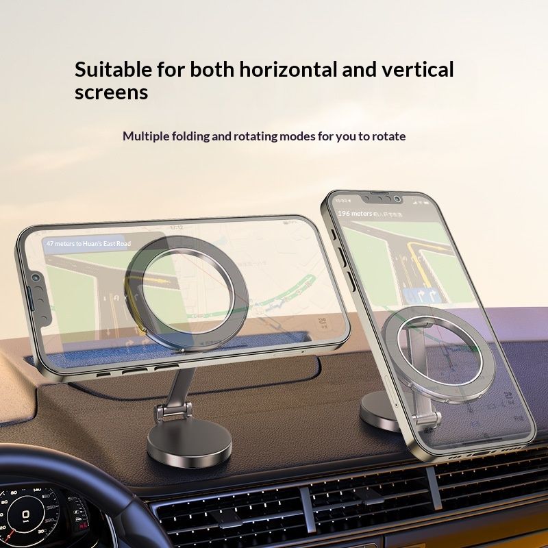 360° Rotation Magnetic Car Phone Holder Z50 Anti-Shake N24 Magnet Stable Foldable Universal Car Navigation Mount Customizable
