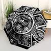 1pc Aztec Calendar Stone Automatic Open/close Umbrella, 8-Rib Sturdy Structure, Portable Travel Umbrella, Parties, Everyday Use, Outdoor Acc