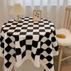 Ins Checkerboard Tablecloth Plaid Desk Mat Versatile Student Essential for Dormitory Round Table Cover Coffee Table Mat Dining Table Cloth Decorative