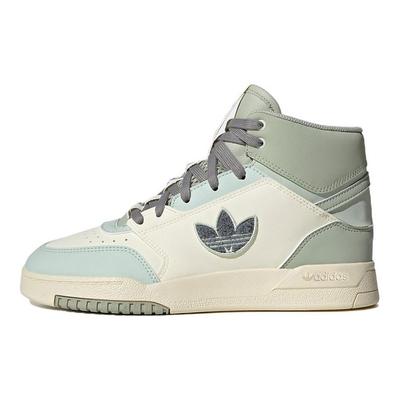 Originals Drop Step XL Fabric Leather Slip Resistant Durable Lightweight Mid Top Sneakers Men Sneakers White Green HQ6948