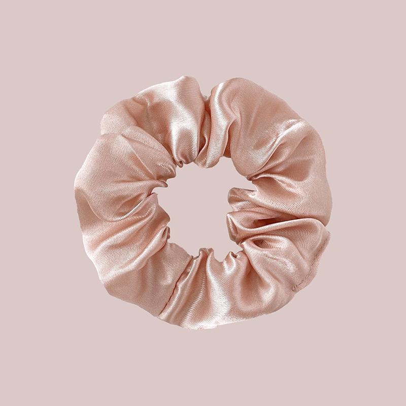 8Pcs  Satin Fabric Sausage Loop Hair Rings Set Solid Colour Fabric Loop Hair Rope Hair Scrunchies Scrunchy Black Coffee