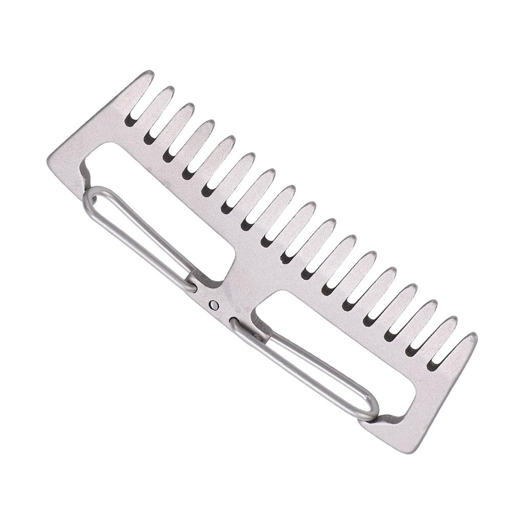 Titanium Alloy Comb Outdoor EDC Portable Antistatic Lightweight Comb Buckle Camping Tool