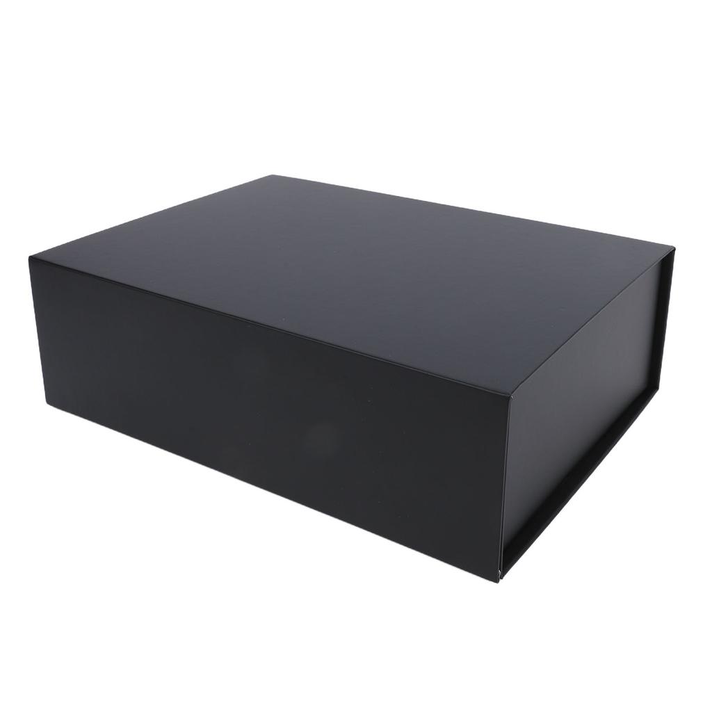 Gift Box with Magnetic Closure Foldable Filp Open Large Valentines Box for Jewelry Perfume Black
