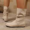 Low Heel Women Boots 2025 New Four Season Comfortable Women Shoes Fashion Outdoor Sexy Mid Calf Boots Woman Botas De Mujer