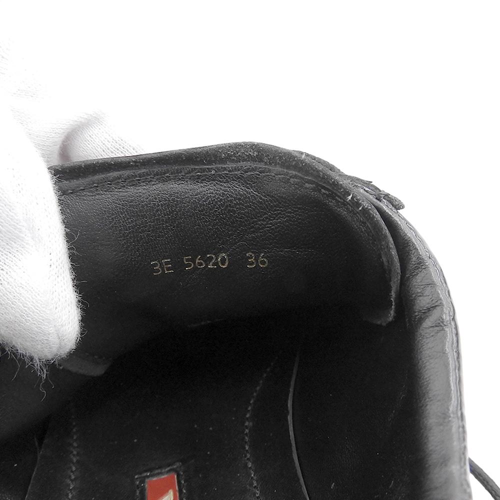 PRADA SPORT Patent leather low-top sneakers, women's, black, size 36, 3E5620 shoes 36 blackUsed