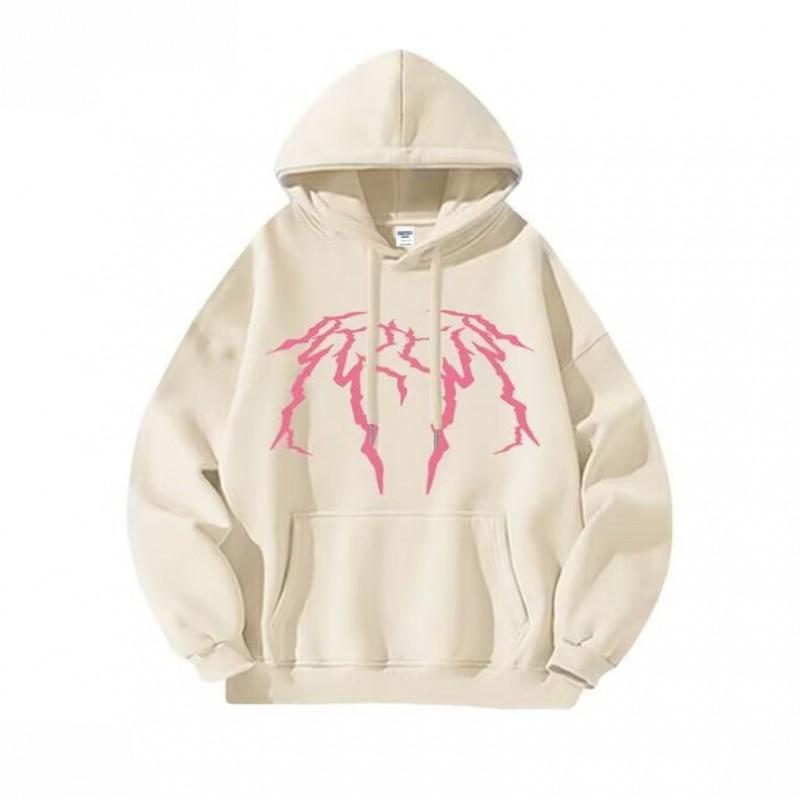 Unisex Kapuzenpullover Mit Blitz-Print Lockerer Sitz Winterlich Warm Fleecegefüttert Streetwear Teenager
