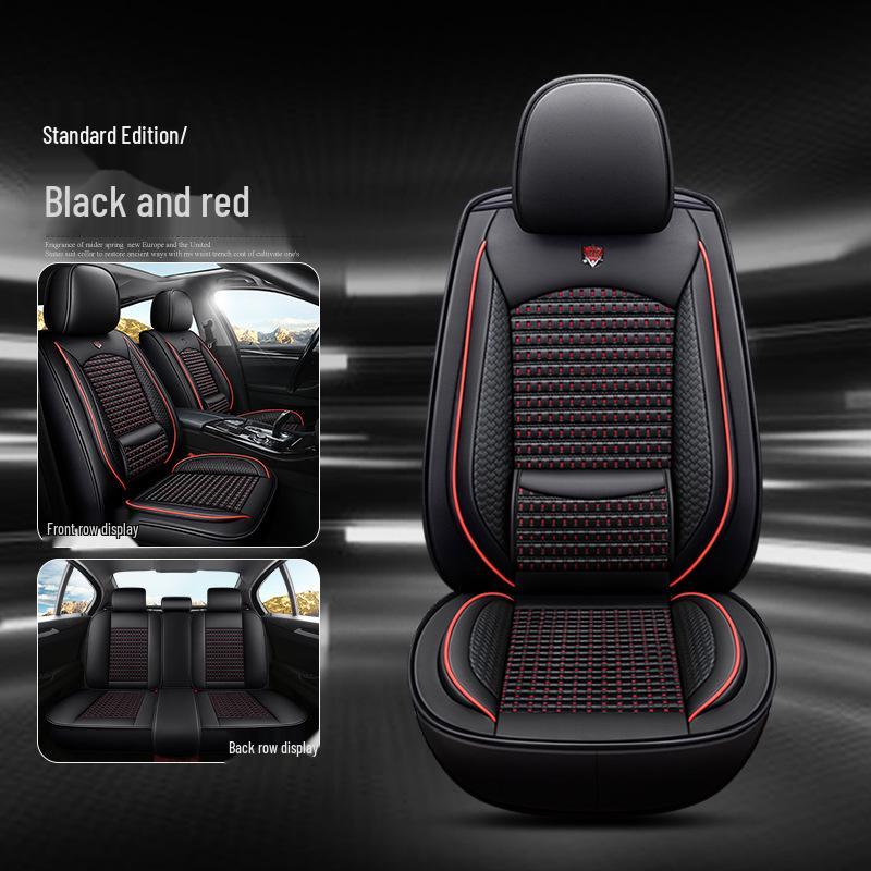 All-Season Universal Leather Car Seat Cushion for Five-Seater Vehicles