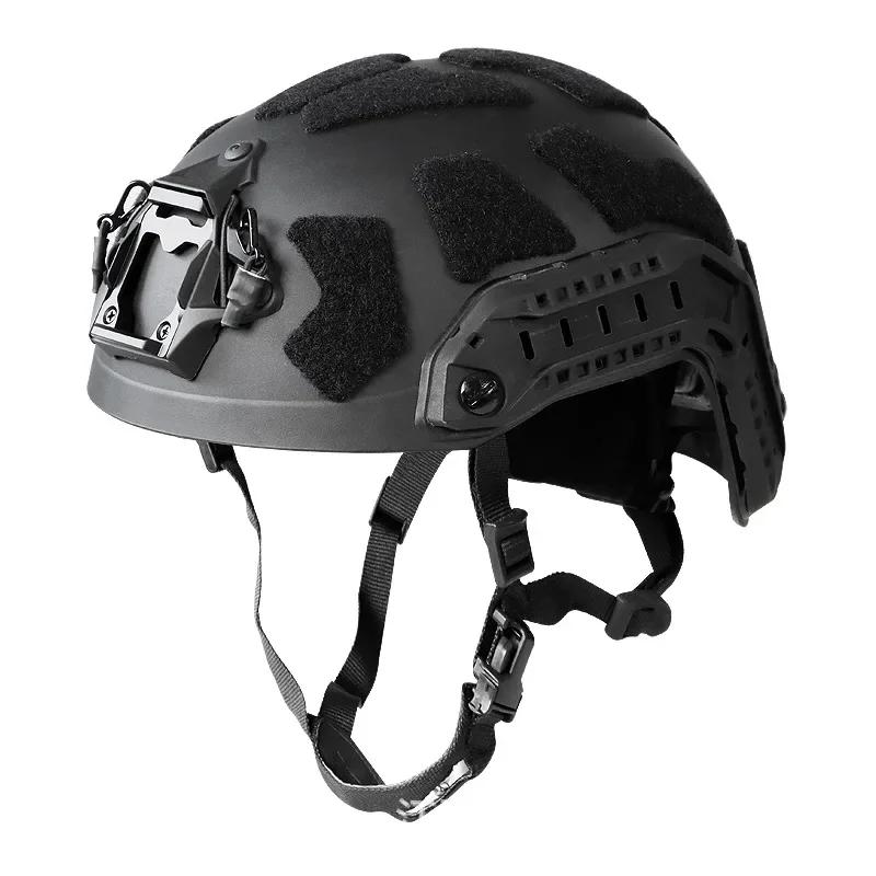 

Tactical Helmet High Cut MH Fast Double-Layer Guide Adjustment Knob Velcro Helmet Riding CS Helmet Protective Equipment чорний